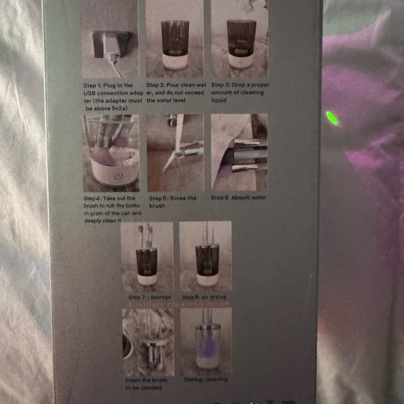 Electric Makeup Brush Cleaner Beauty Makeup Brushes Set BNWT in original box - Picture 9 of 12